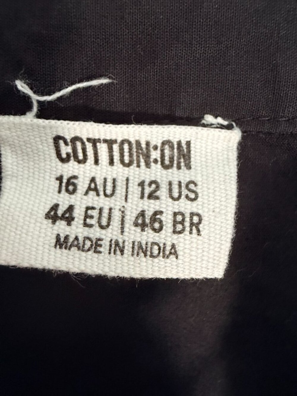 Cotton On Black Ruched Crop Button Front Blouse Top Size US 12 AU 16 - Picture 4 of 7